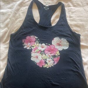 Floral Graphic Women's Tank Top. Hawaiian inspired Mickey Mouse/Disney shirt